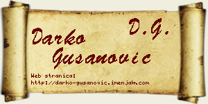 Darko Gušanović vizit kartica